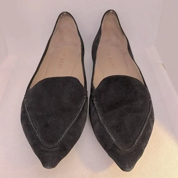 M. Gemi The Gia Black Suede Leather Flats Size 40.5 - GUC - Picture 2 of 13